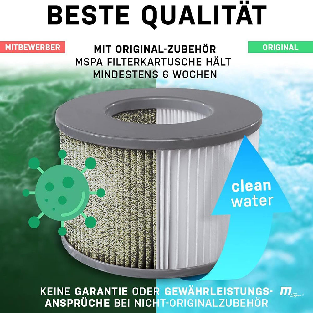 Miweba MSpa aufblasbarer Whirlpool mit Premium LED Beleuchtung