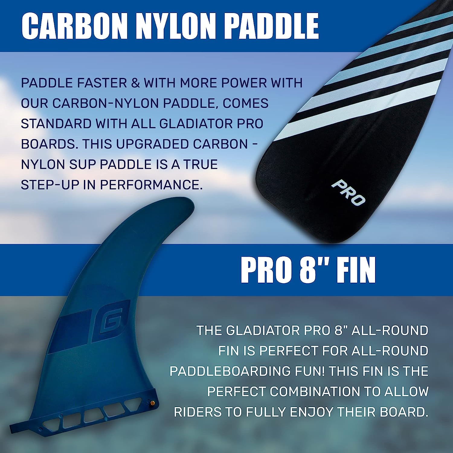 Gladiator Pro 10.4，10.8 Inflatable Paddle Board Package - 2022 EX-DISPLAY