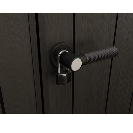 Keter Newton Outdoor Plastic Garden Storage Shed, Brown, 7.5 x 7 feet