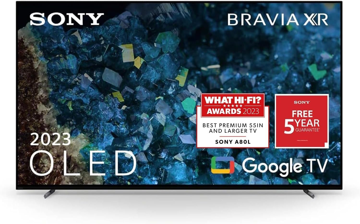 Sony BRAVIA XR, XR-65A80L, 65-inch, OLED, Smart TV, 4K HDR, Google TV, ECO PACK, BRAVIA CORE, PlayStation5 Perfect Match [F-rated energy efficiency].