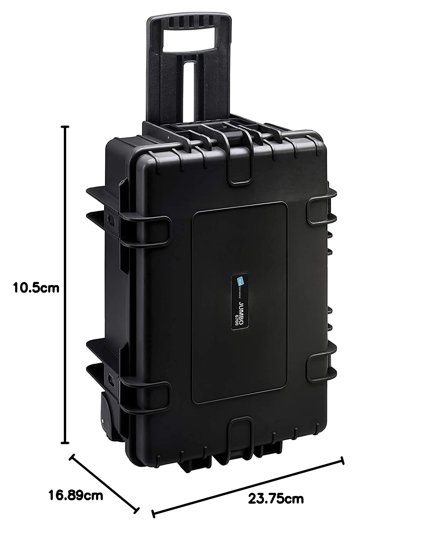 B&W International Jumbo 6700 Outdoor Tool Case with Pocket Tool Boards, Black