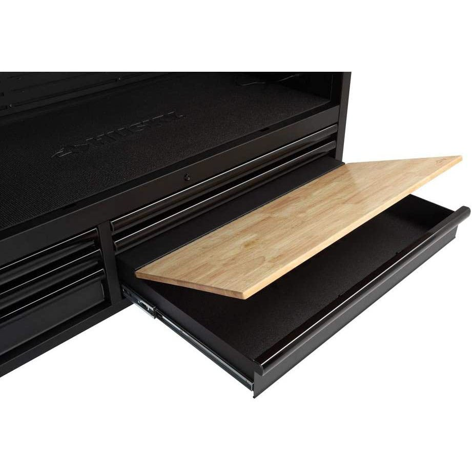 Industrial 52 in. W x 21.5 in. D 15-Drawer Tool Chest and Rolling Cabinet Combo with LED Light in Matte Black