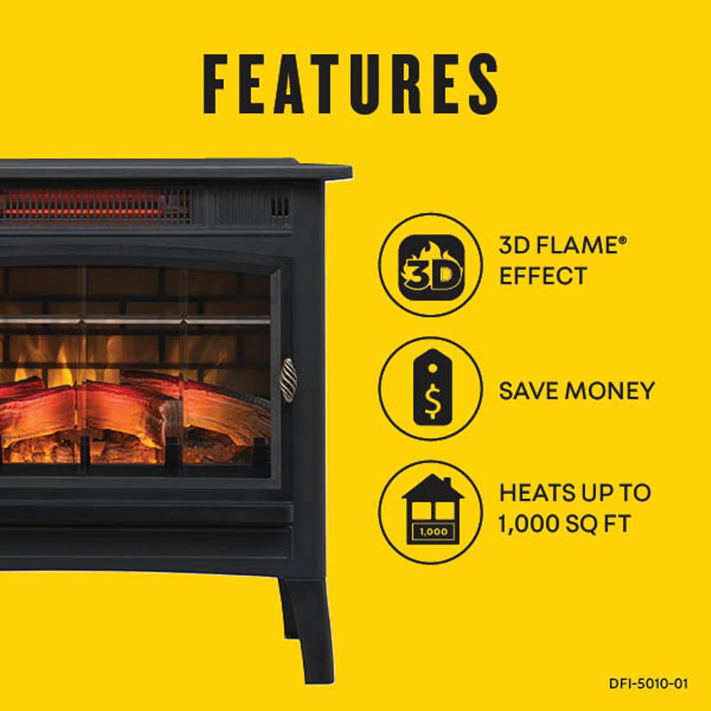 duraflame Freestanding Electric Fireplace Stove Heater with 3D Flame Effect