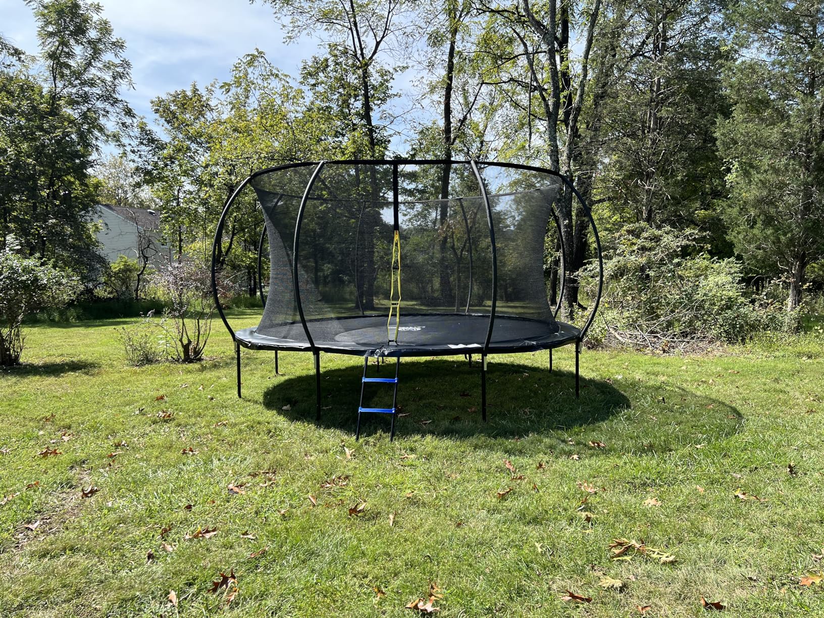 JUMPZYLLA Trampoline 8FT 10FT 12FT 14FT 15FT 16FT Trampoline with Enclosure - Recreational Trampolines with Ladder and AntiRust Coating, ASTM Approval Outdoor Trampoline for Kids
