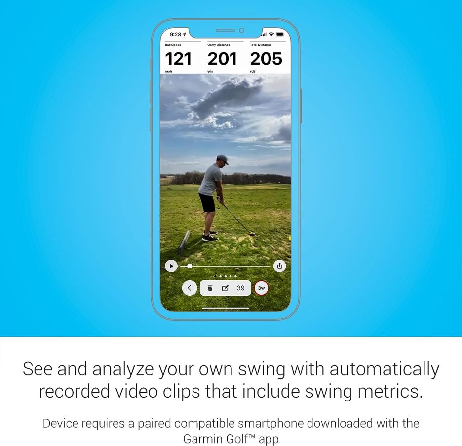 Garmin Approach R10, Portable Golf Launch Monitor, Take Your Game Home, Indoors or to the Driving Range, Up to 10 Hours Battery Life
