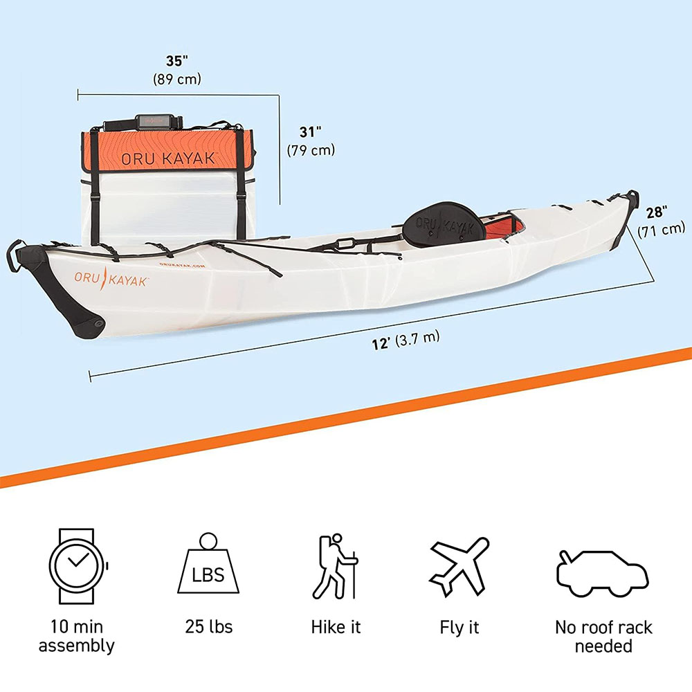 Oru Kayak Beach LT | Stable, Durable, Light - Lake/River Kayaks - Beginner
