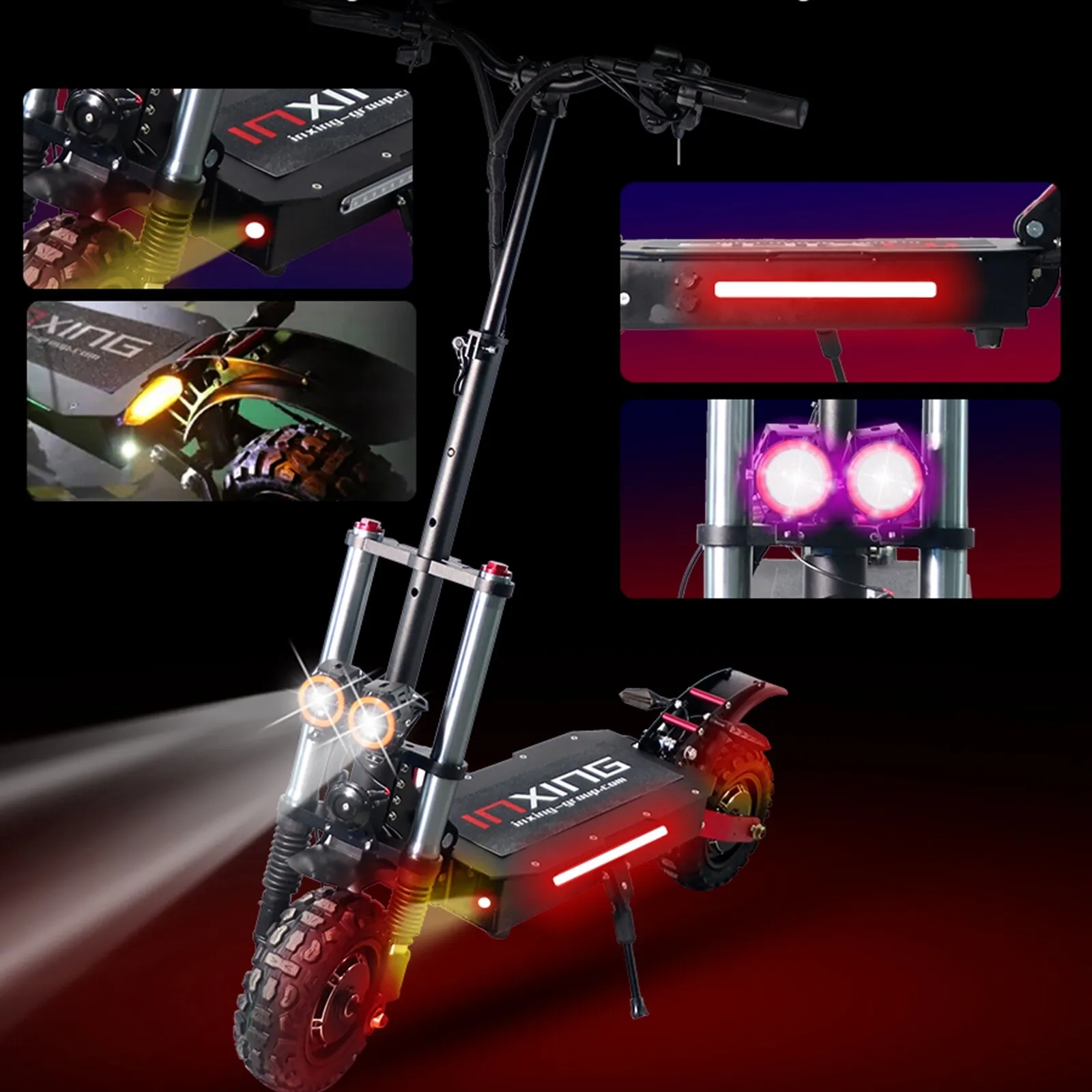 5600w Electric Scooter 60v Adult Dual Motor Fast Speed 11inch Off Road Tires