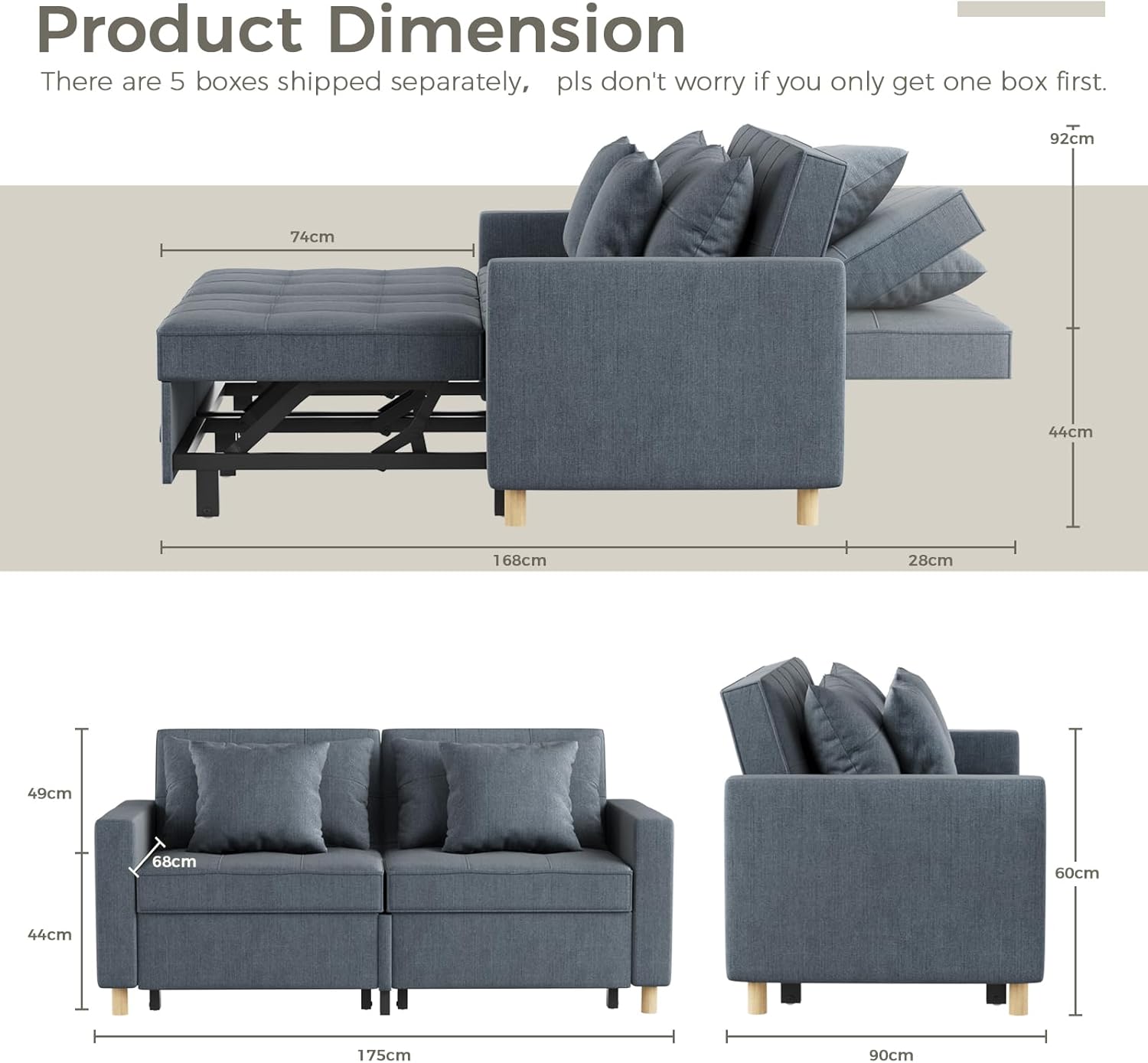 YODOLLA 3-in-1 Schlafsessel